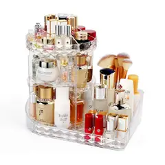 GENERICO - Organizador de Maquillaje Acrílico Transparente Giro de 360 grado