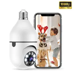 IMPORTADO MC - Foco Cámara Seguridad Vigilancia E27 Visión Nocturna Full HD