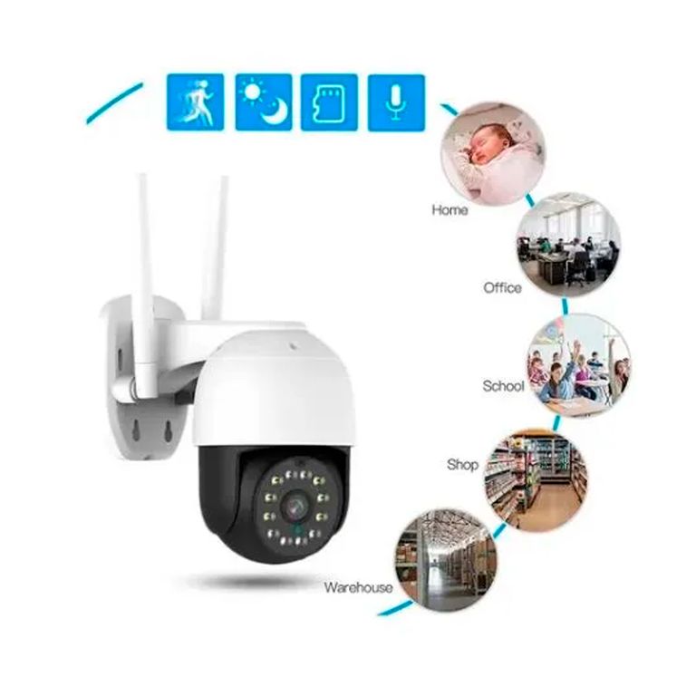 Cámara de Seguridad y Vigilancia para Exteriores 1080P Inalambrica Wi-Fi