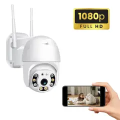 GENERICO - Camara IP Full HD Exterior WiFi Sensor Movimiento 360° App Control