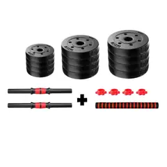 GENERICO - SET DE MANCUERNAS 20KG PVC CON ADAPTADOR