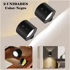 GENERICO - Lámpara Led Dual de Pared Brillo Regulable Táctil y Control 2UND