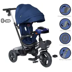 EBABY - Triciclo Guiador Aria 334 Azul Usb/Bluetooth