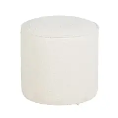 GENERICO - Puff Ovalado Otomano Carnero Noah Blanco Decoban Hogar