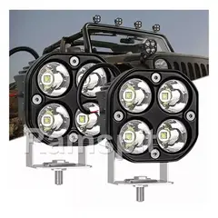 GENERICO - Faro 4 Led 40w Cuadrado Blanco Fijo Ultra Potente