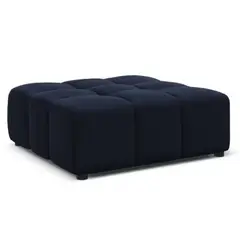 GENERICO - Puff Cuadrado Terciopelo Dylan Azul Marino Decoban Hogar