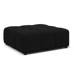 GENERICO - Puff Cuadrado Terciopelo Dylan Negro Decoban Hogar