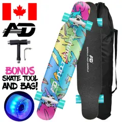 AD - Skate Longboard 42-inch Dancing Cruising Downhill - LED