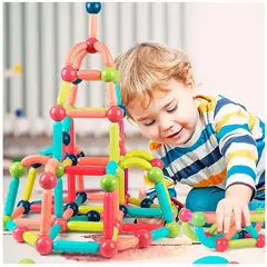 OEM - JUEGO DE BLOQUES DE CONSTRUCCION MAGNETICOS DE 64 PIEZAS