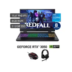 ACER - NITRO 5 AN515-58-57VS I5-12450H 8GB 512SSD 4GB VIDEO RTX 3050 15.6"FHD 144HZ WIN11