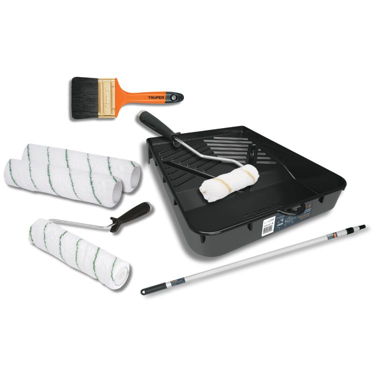 Kit pintor rodillo para pintar + extension + repuestos