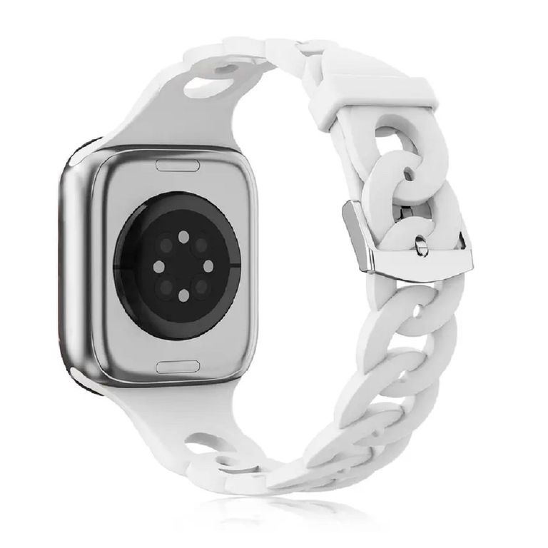 CORREA SILICONA TRENZADA PARA APPLEWATCH DE 38-40-41MM BLANCO