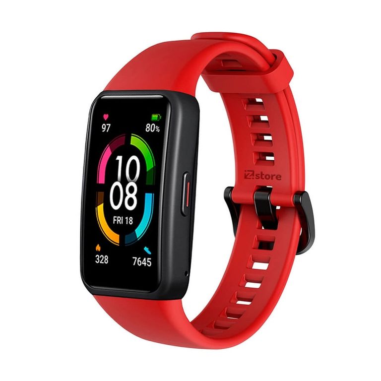 CORREA SILICONA PARA HUAWEI BAND 6 - ROJO