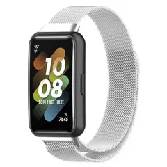 GENERICO - CORREA MILANESE HUAWEI BAND 7 IMANTADO - PLATA