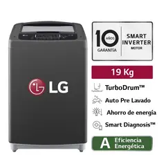 LG - Lavadora 19Kg Carga Superior Smart Inverter con TurboDrum™ WT19BPB - Negro