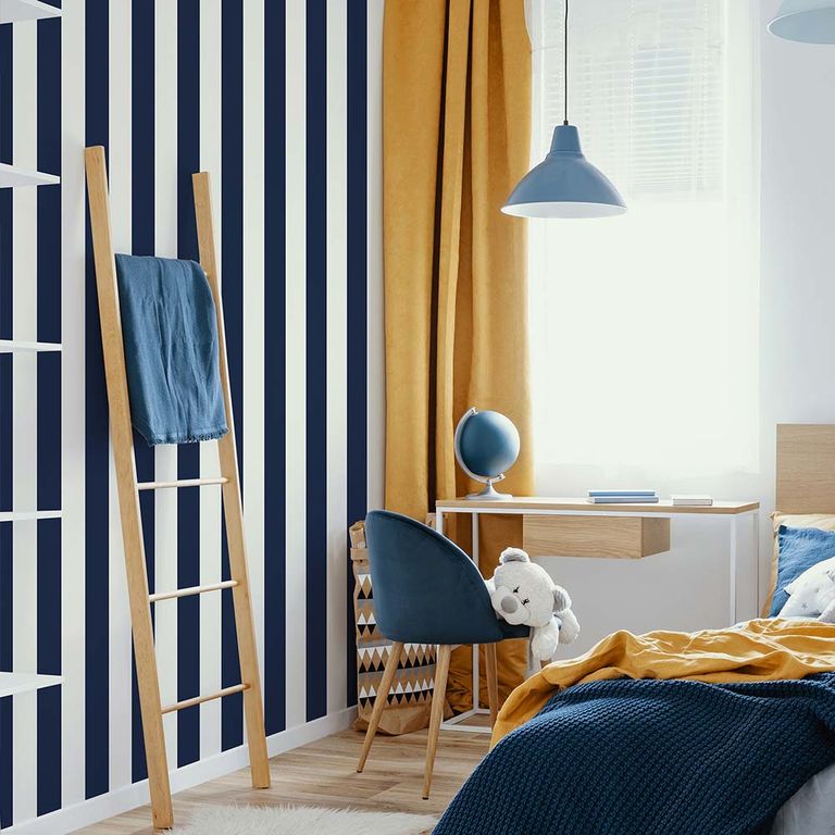 Papel Tapiz Kids Home Stripe 052X10 Mts Navy