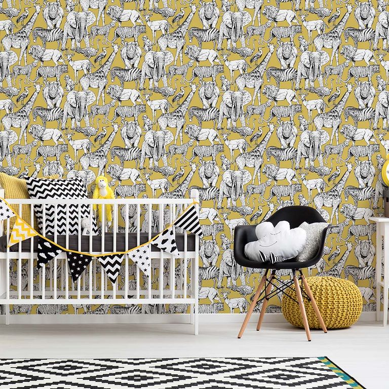 Papel Tapiz Kids Home Jungle Animals 052X10 Mts Jaune