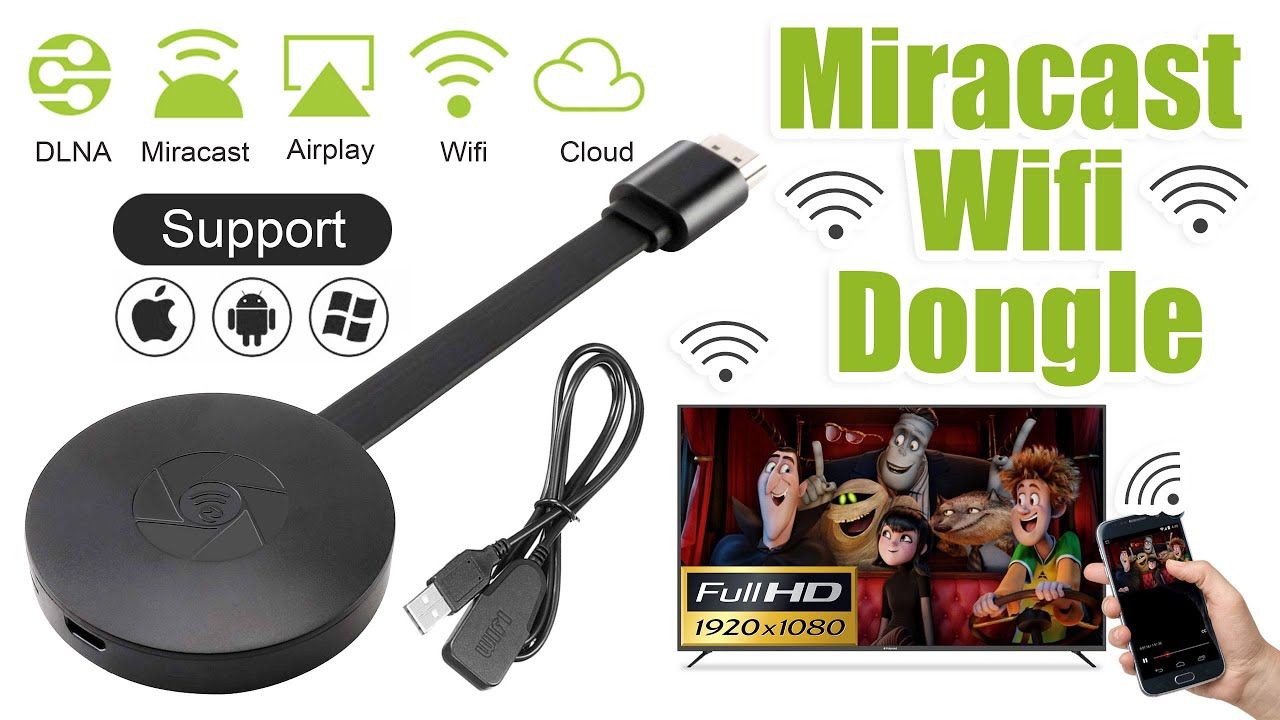 Wecast WiFi Display HDMI Dongle Miracast DLNA AirPlay 1080