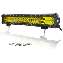 INMESOL - BARRA LED LUZ AMARILLA 288W 20 PULGADAS