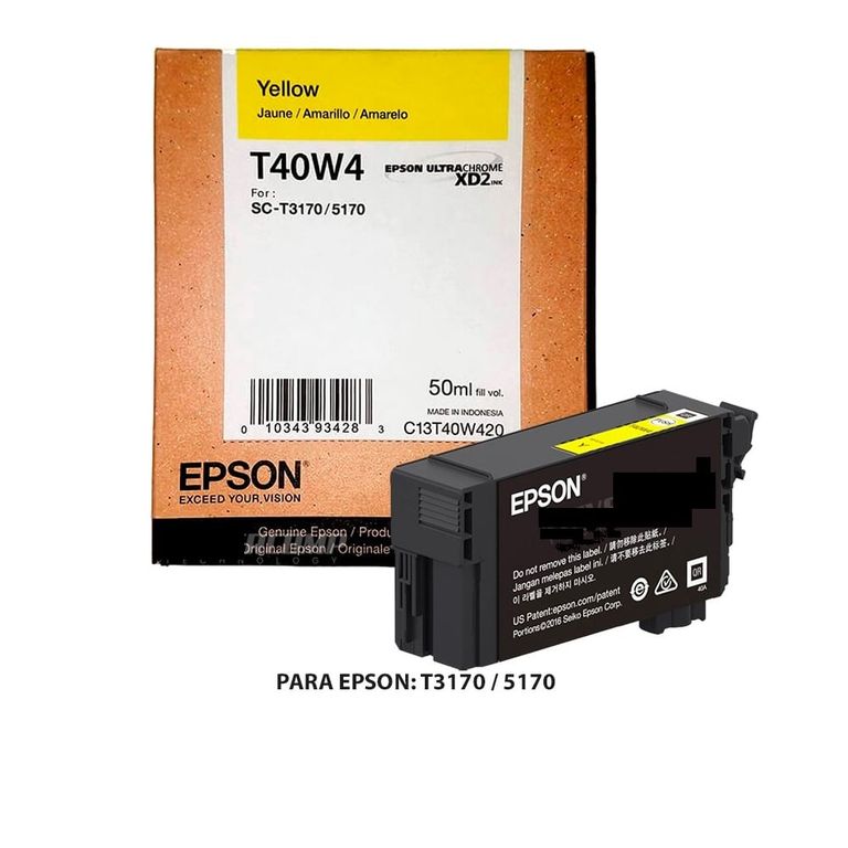 Cartucho de tinta T40W420 UltraChrome de 50ml-Yellow