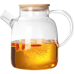 FACUSA - Tetera Recta De Borosilicato 1800 Ml T/Madera
