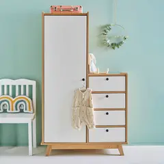 VENTITAS HOME - Ropero Infantil Daisy Color Haya y Blanco
