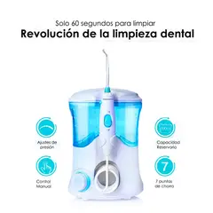 TECH CARE - Irrigador Bucal Limpieza dental + 10 modos + 7 boquillas