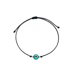 ESPIRAL ROJO - Pulsera Ojo Turco - Hilo y Plata