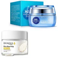 BIOAQUA - PACK CREMA ACLARANTE DE ARROZ Y CREMA HIDRATANTE HIALURONICO WATER GET