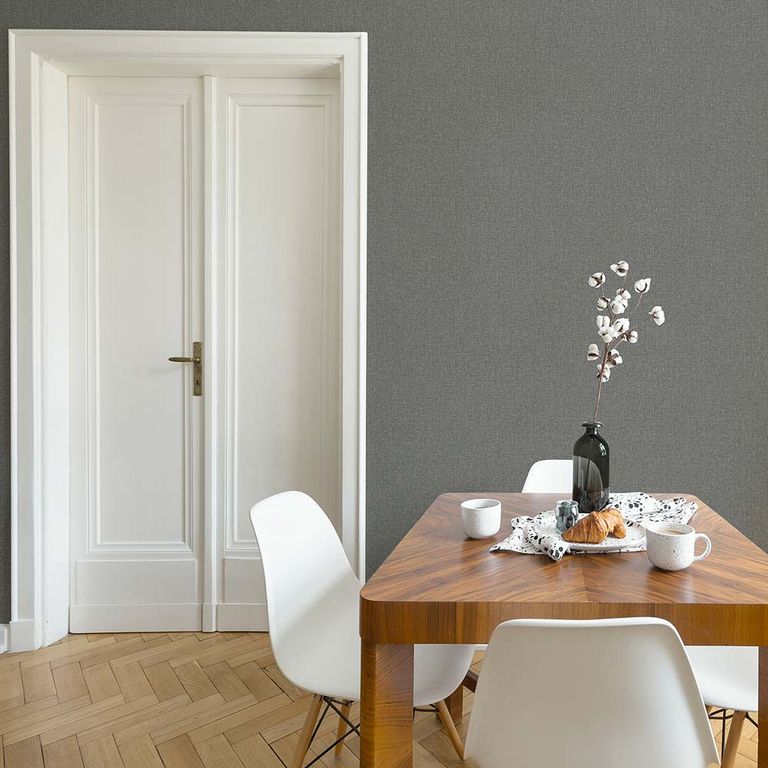 Papel Tapiz Fresca Plain 052X10 Mts Dark Grey