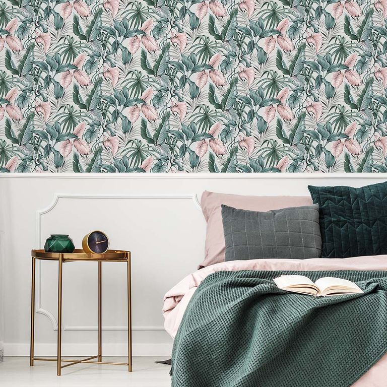 Papel Tapiz Paradise Leaves Exotique 052X10 Mts Light Grey