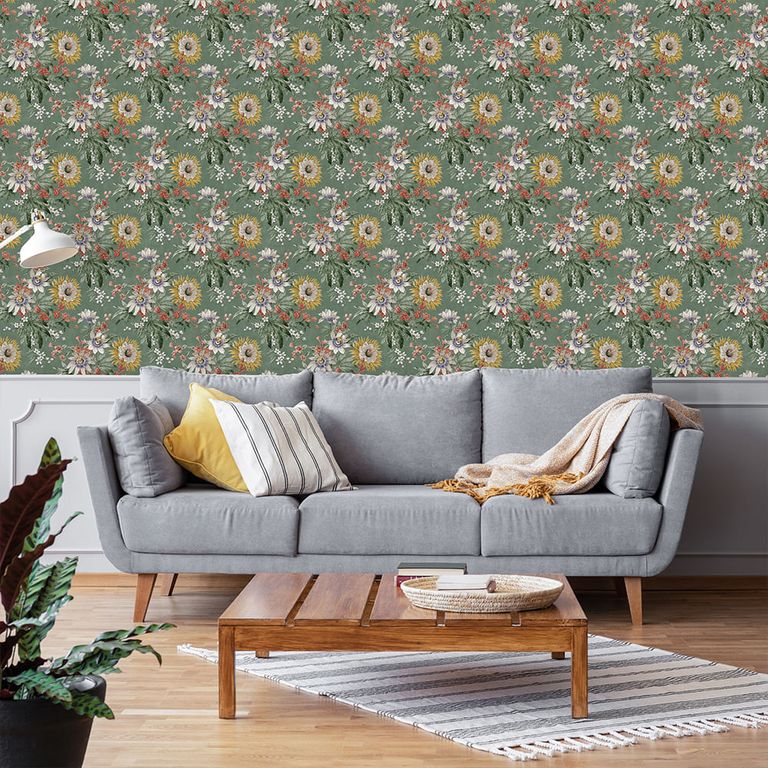 Papel Tapiz Secret Garden Martha 052X10 Mts Viridian