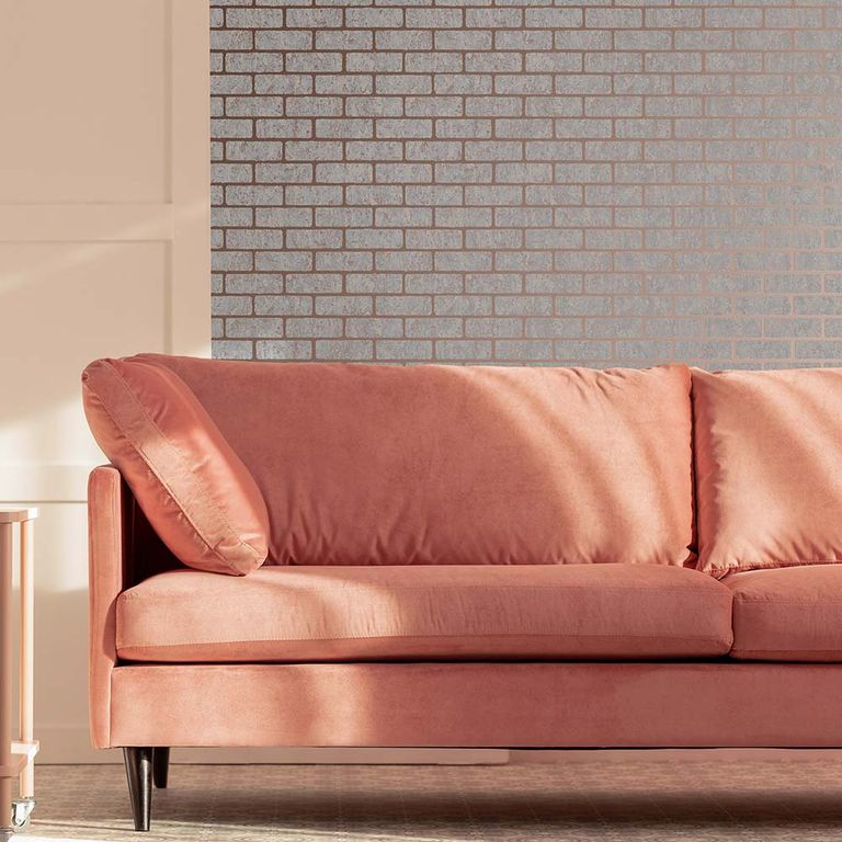 Papel Tapiz Vittorio Milan Brick 052X10 Mts Greyrose Gold