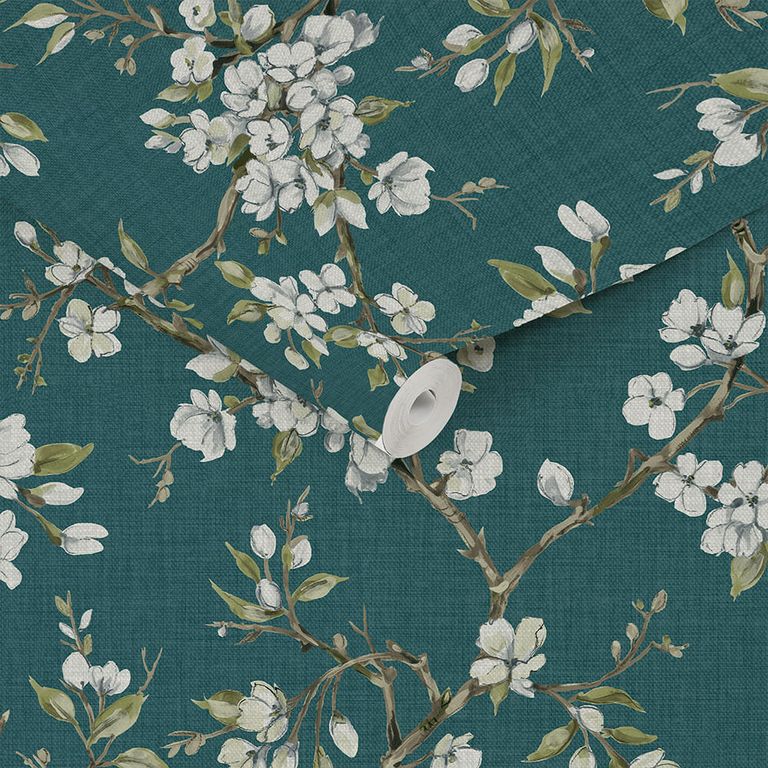 Papel Tapiz Secret Garden Eliza 052X10 Mts Teal