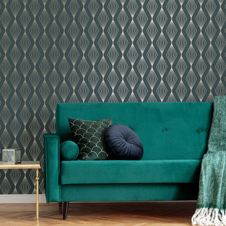 Papel Tapiz Jewel Marquise Geo 052X10 Mts Emerald