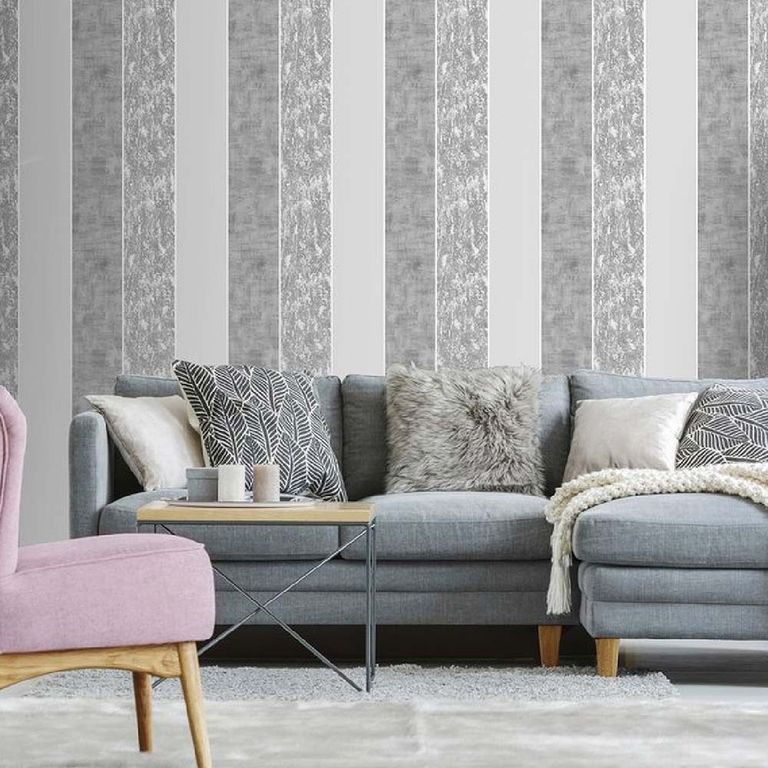 Papel Tapiz Vittorio Milan Stripe 052X10 Mts Grey