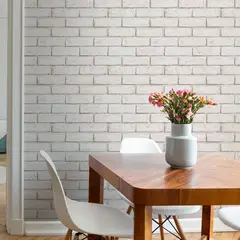 MULTITOP - Papel Tapiz Oasis Brick 052X10 Mts WhiteRed