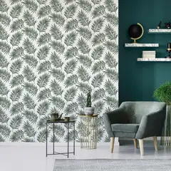 MULTITOP - Papel Tapiz Paradise Scandi Leaf 052X10 Mts Green