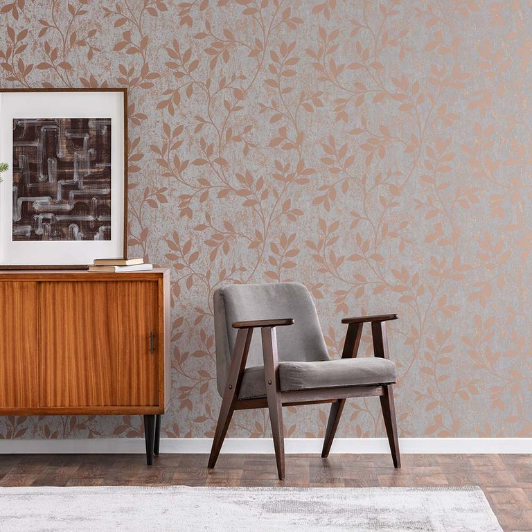 Papel Tapiz Vittorio Milan Trail 052X10 Mts Greyrose Gold