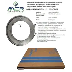 BAND IT - BANDA DE ACERO INOXIDABLE DE MEDIA PULGADA 12 X076MM 305M