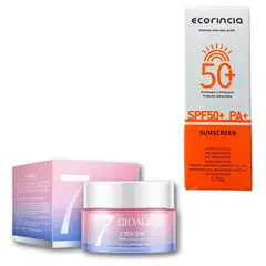 BIOAQUA - PACK CREMA HIDRATANTE V7 Y PROTECTOR SOLAR ECORINCIA