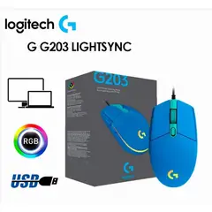 LOGITECH - Mouse G203 Lightsync - Azul