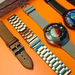 GENERICO - SMARTWATCH HW6 MAX PANTALLA AMOLED , 3 CORREAS ELEGANT, COLOR PLATA