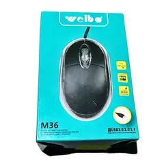 WEIBO - Mouse alambrico, USB 1600 dpi, M36 302011