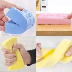 GENERICO - Pack de 3 Esponja Exfoliante Corporal de Baño - Color Variado