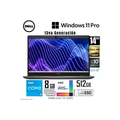 DELL - LAPTOP LATITUDE INTEL CORE i5-1335U 8GB 512GB SSD 14″FHD 3440J200W
