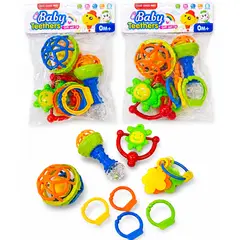 GENERICO - Pack Sonaja Maraca Silicona 4 Piezas Para Bebé