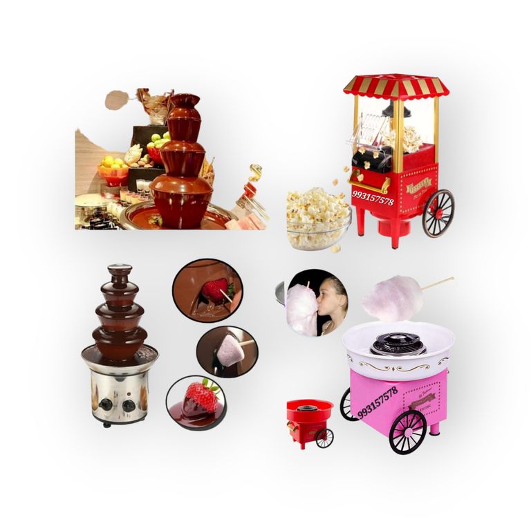 MAQUINA PORCORERA FUENTE CHOCOLATERA Y ALGODONERA DE AZUCAR