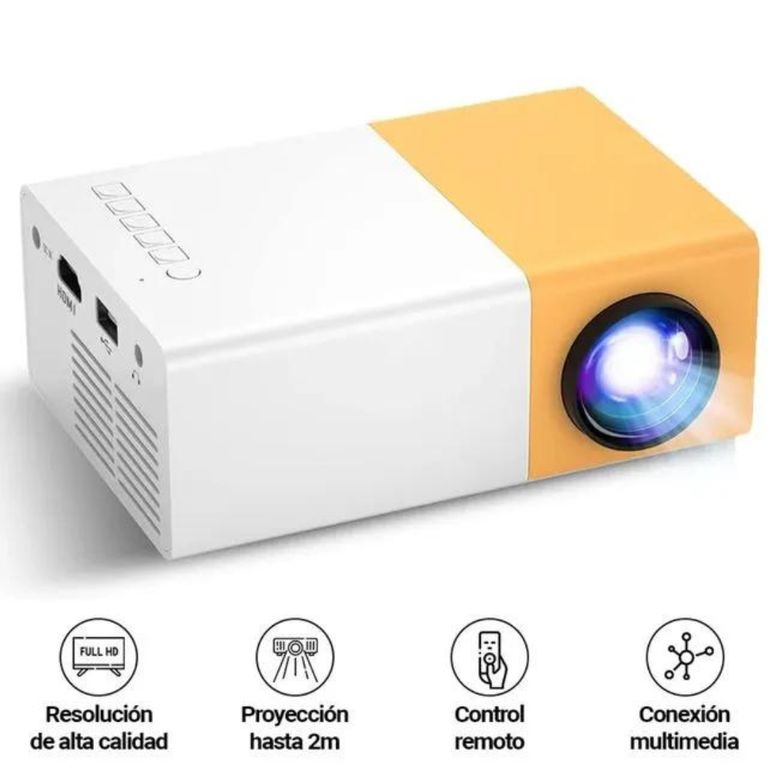 Mini proyector portátil led con entrada usb