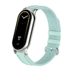 GENERICO - Correa de nylon trenzado para MI BAND 8 Celeste